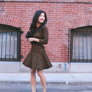 Loft Abstract Animal Print Mini Dress